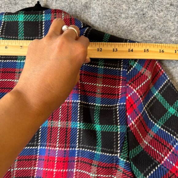 Talbots Red Plaid Wool Blend Blazer Holiday Tartan Jacket Petite 4P - Picture 5 of 16